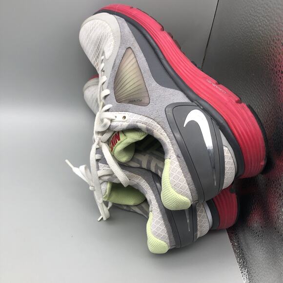 NIKE Lunar Eclipse Flywire Womens Athletic Shoes Grey/Pink 408580-100 Size 8.5 - Picture 4 of 16